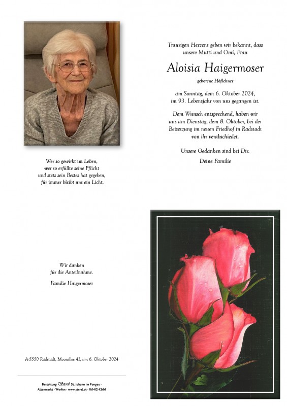 Aloisia Haigermoser